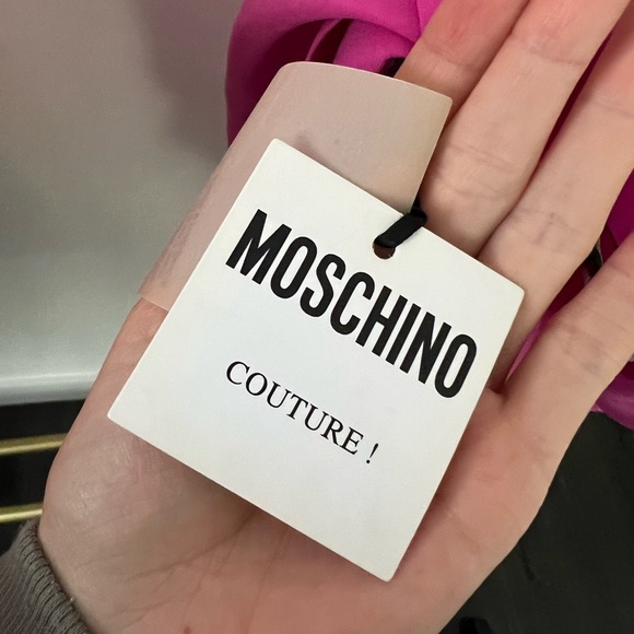 Moschino Pink Mini Dress w Floral Embroidery - Picture 12 of 12